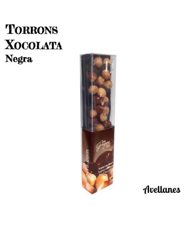 Torró xocolata negra i avellanes petit