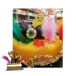 Pastís per Pasqua Decorat Premium - GEMA amb FRUITA CONFITADA