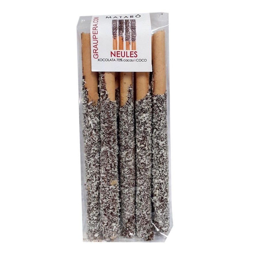 Neules Banyades amb Xocolata Negra 70% i coco - Bossa Neules Banyades amb Xocolata Negra 70% i coco - Bossa