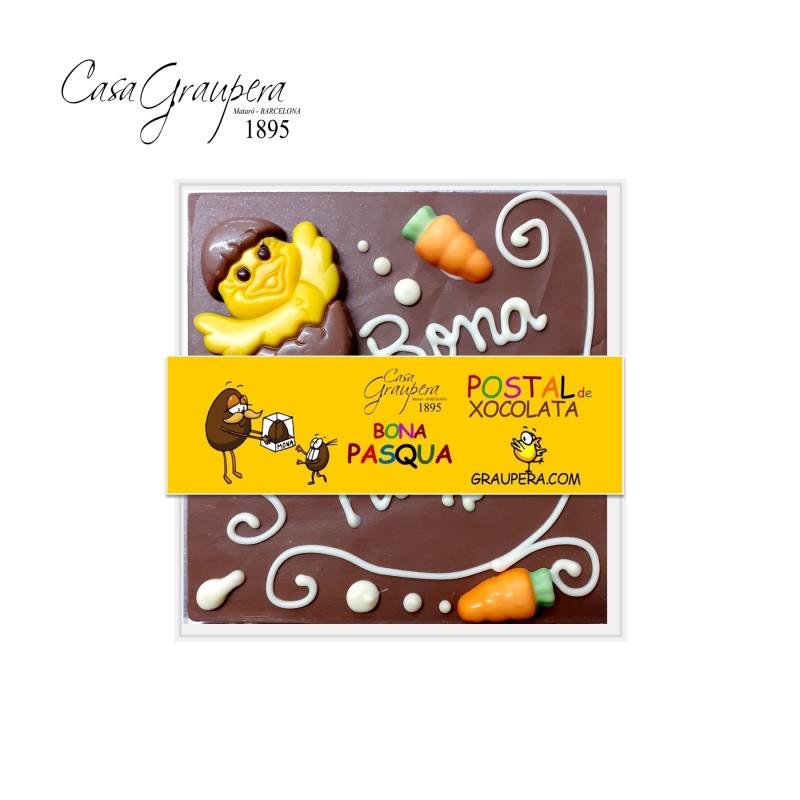 Postal de Xocolata Bona Pasqua