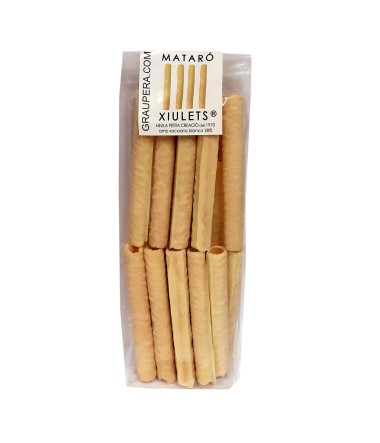 Xiulets de xocolata blanca