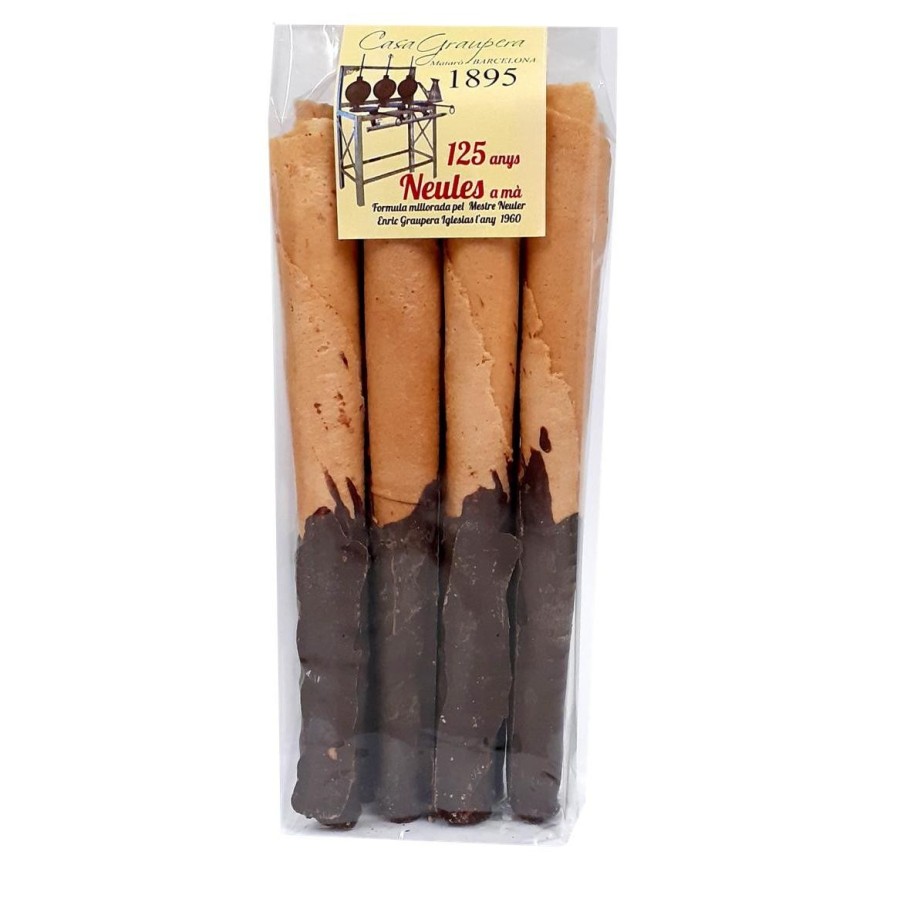 Neules fetes a Mà Gruixuda Banyades amb Xocolata 70% - Bossa 8u Neules fetes a Mà Gruixuda Banyades amb Xocolata 70% - Bossa 8u