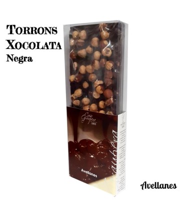 Torró xocolata negra i avellanes