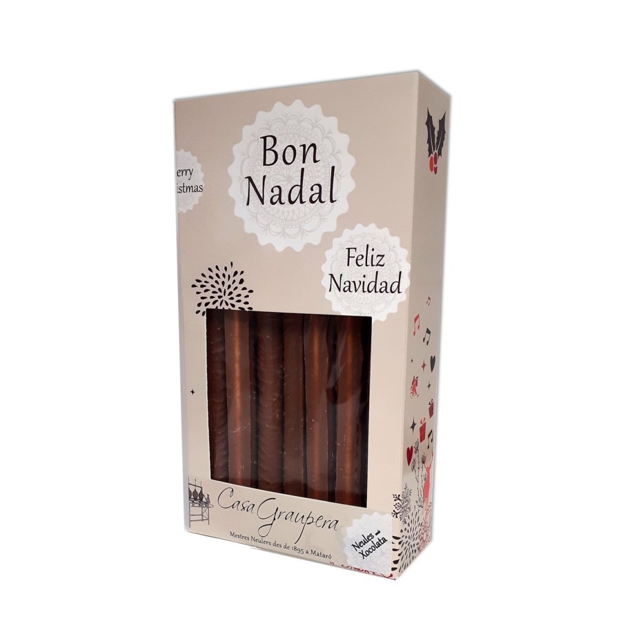Neules Banyades amb Xocolata amb Llet - Capseta