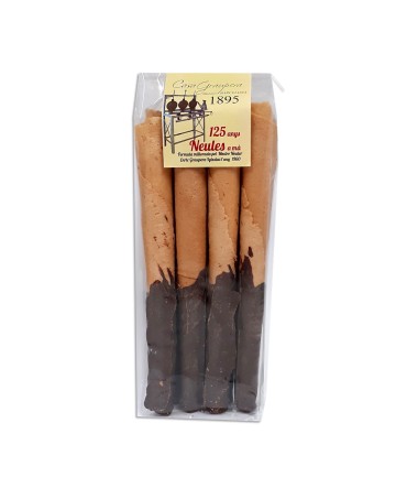 Barquillos Hechos a Mano Gruesos Recubiertos con Chocolate 70% - Bolsa 8u