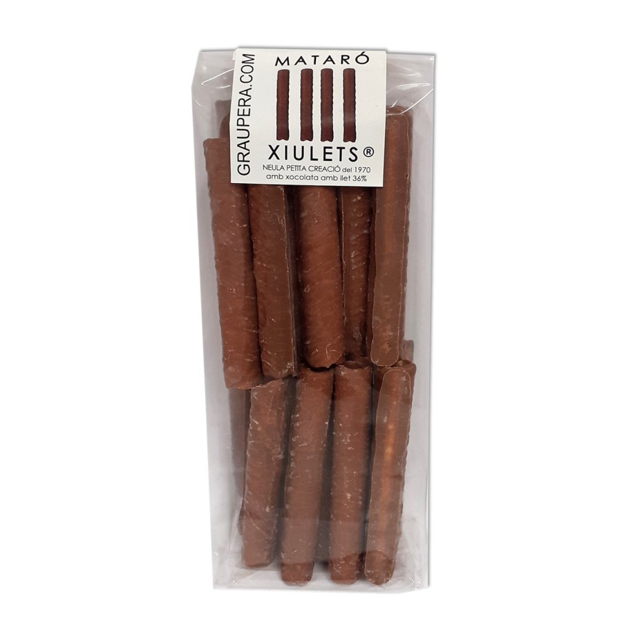 Xiulets de xocolata amb llet