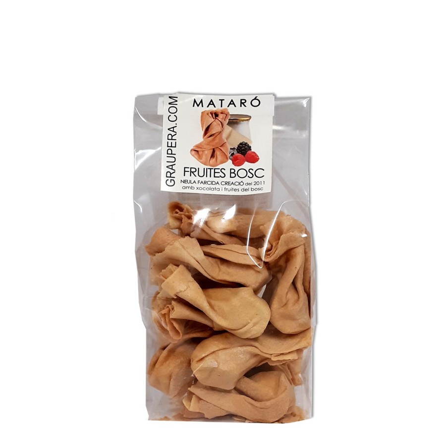 Neules Farcides de Xocolata Blanca, Iogurt i Fruites del Bosc - Bossa