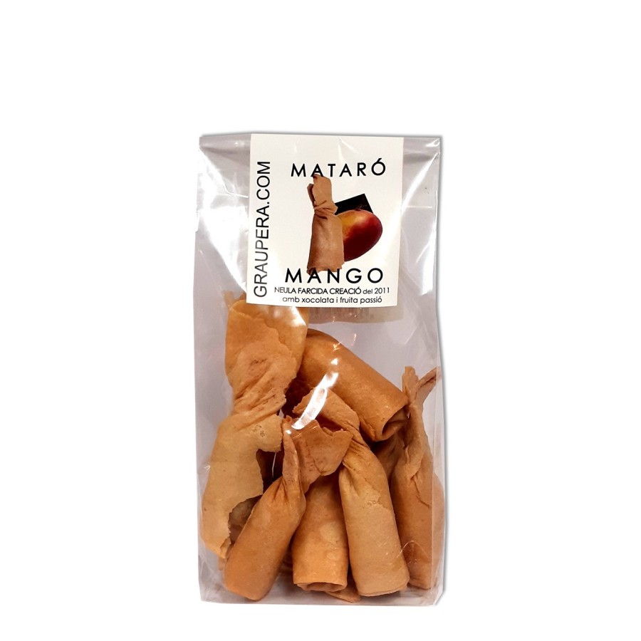 Neula farcida de xocolata i mango en bossa