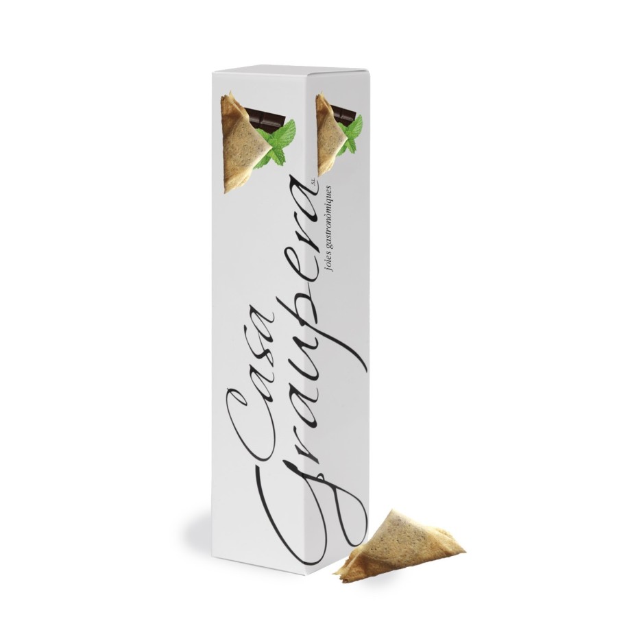 Neules Farcides de Xocolata Negra i Menta - Capsa