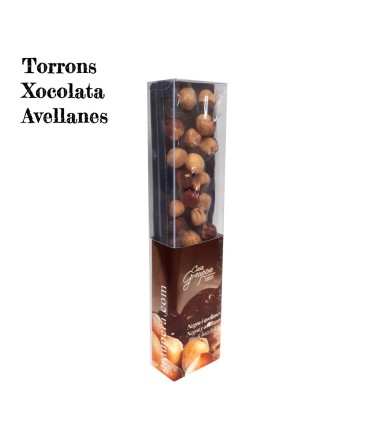 Torró xocolata negra i avellanes petit