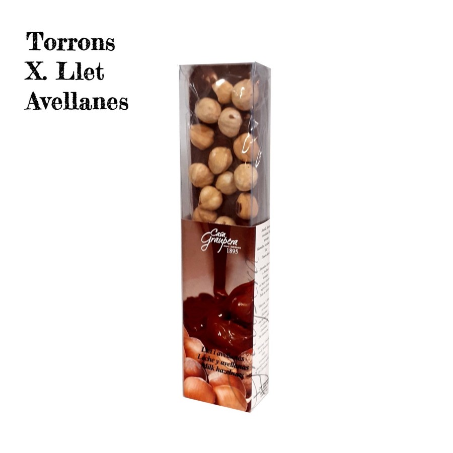 Turrón chocolate negro y avellanas pequeño