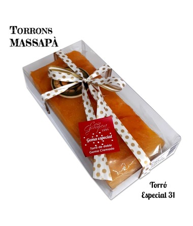 Torró de Massapà amb Gema Cremada - Especial Doble Gema Mitja