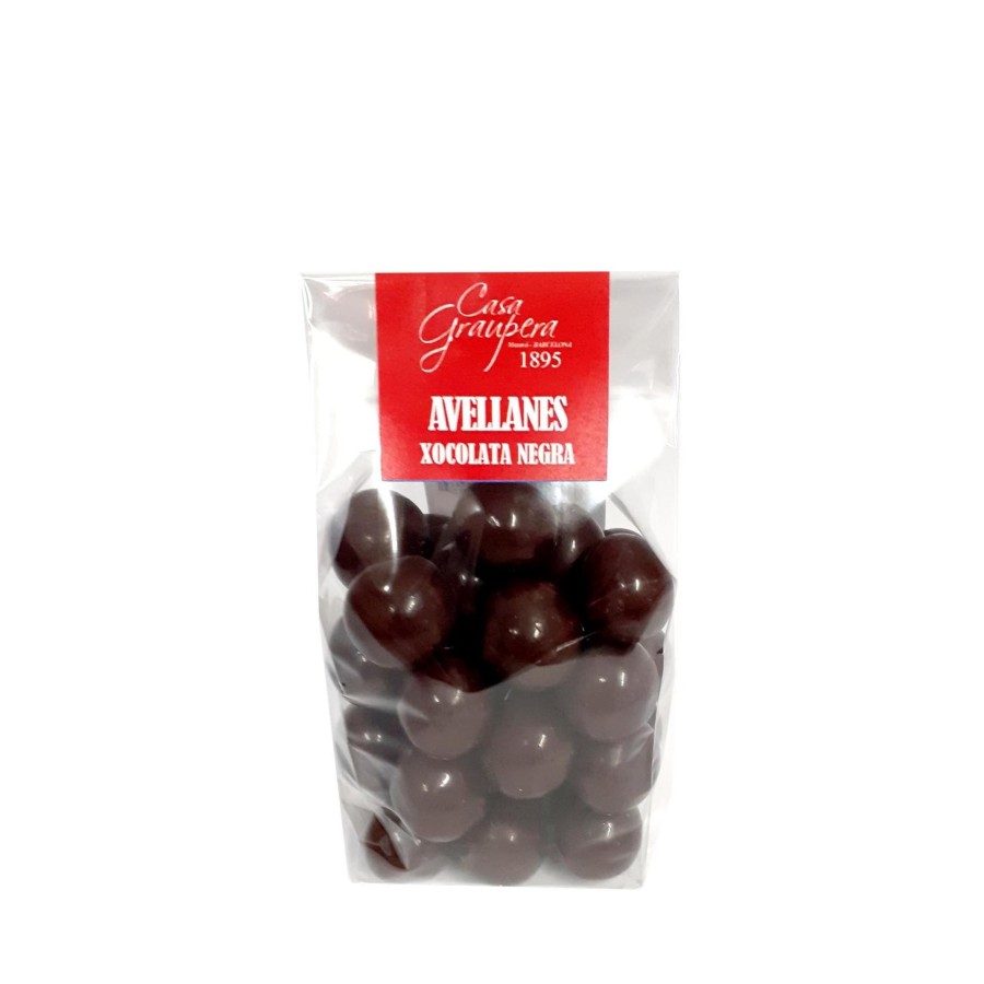 Avellanas amb xocolata negra Avellanas amb xocolata negra