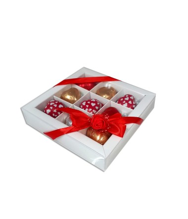 Bombons de Cors de Xocolata amb Praliné 18 unitats