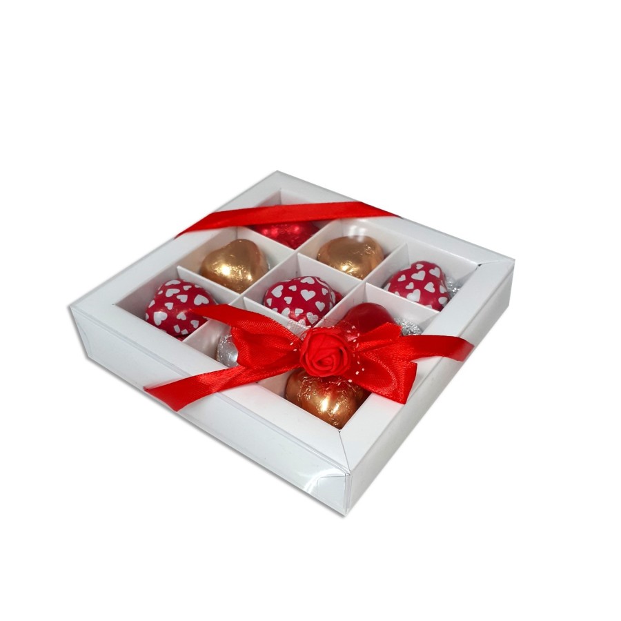 Bombons de Cors de Xocolata amb Praliné 18 unitats