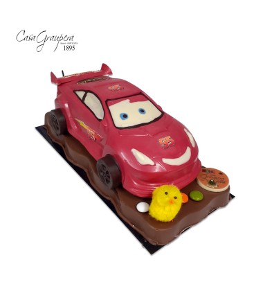 Cotxe de Carreres Pintat - Xocolata Blanca i Xocolata Negra