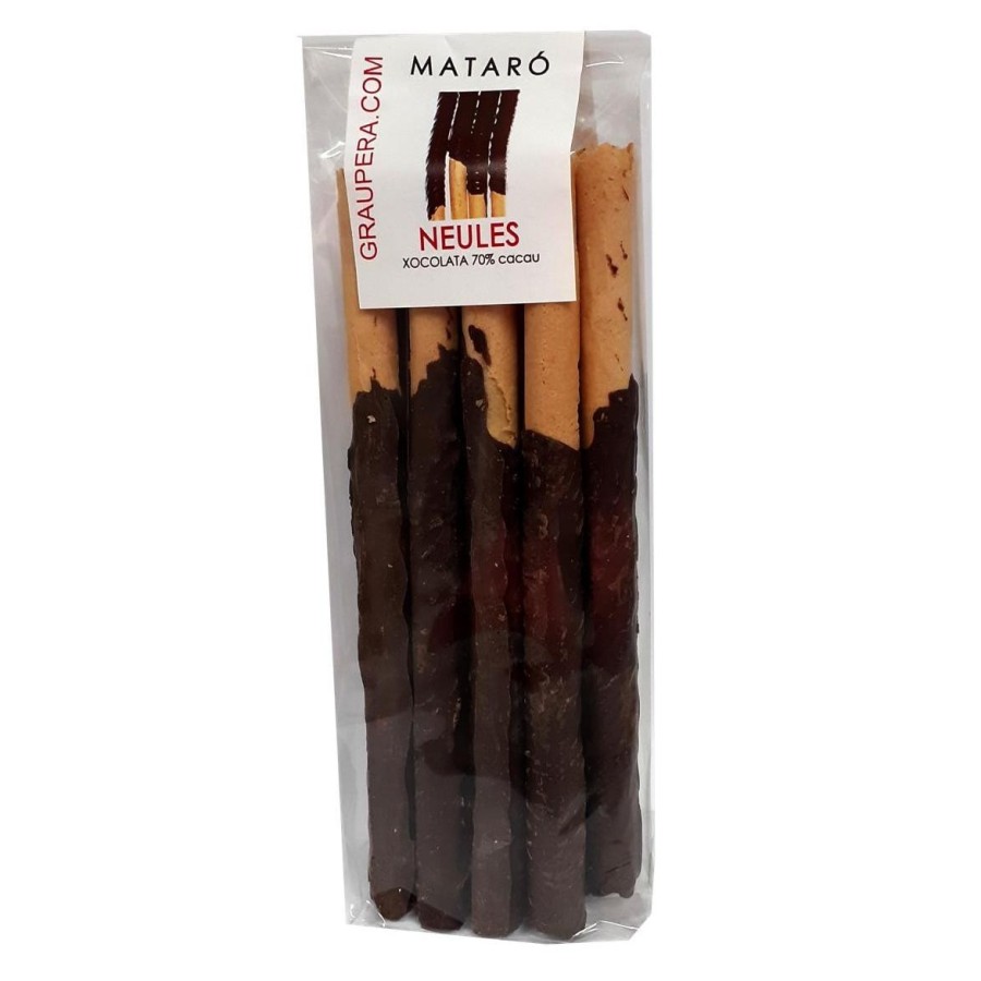 Neules Banyades amb xocolata negra 70% - Bossa Neules Banyades amb xocolata negra 70% - Bossa