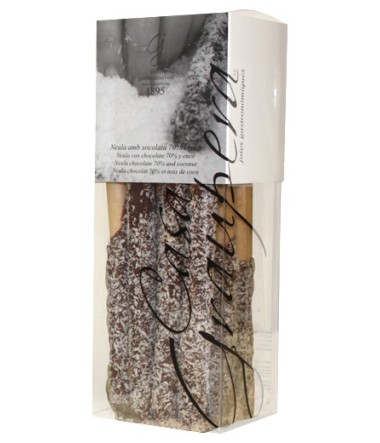 Neules Banyades amb Xocolata Negra 72% - Capsa Lux
