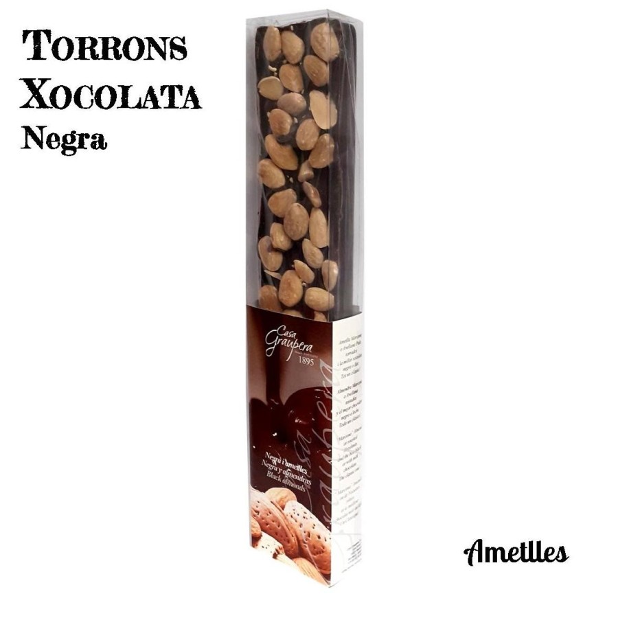 Turrón chocolate negro y almendras - Mediano Turrón chocolate negro y almendras - Mediano