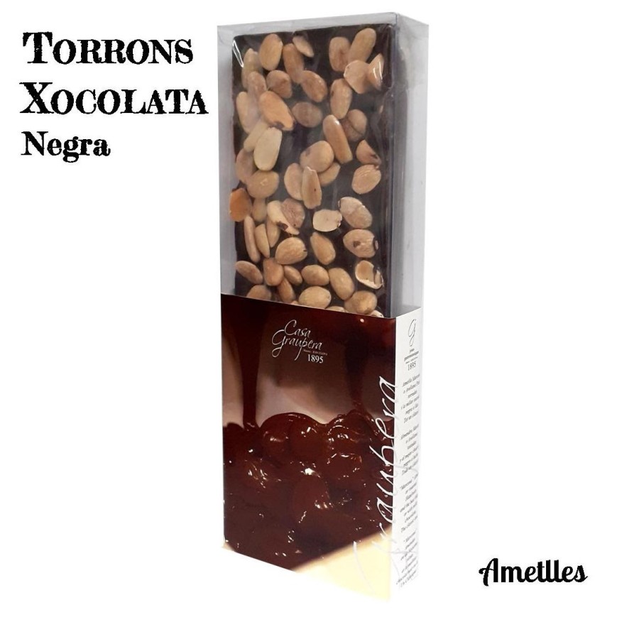 Torró xocolata negra i ametlles