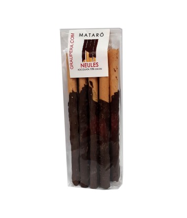 Neules Banyades amb xocolata negra 70% - Bossa