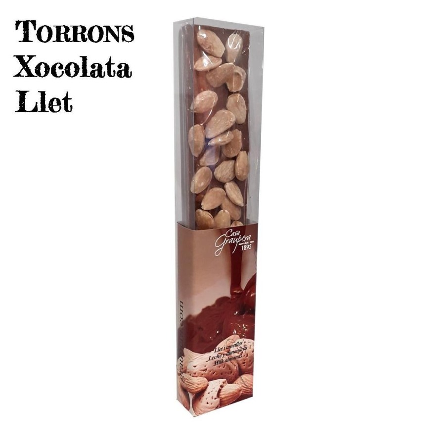 Turrón chocolate con leche y almendras - Mediano Turrón chocolate con leche y almendras - Mediano