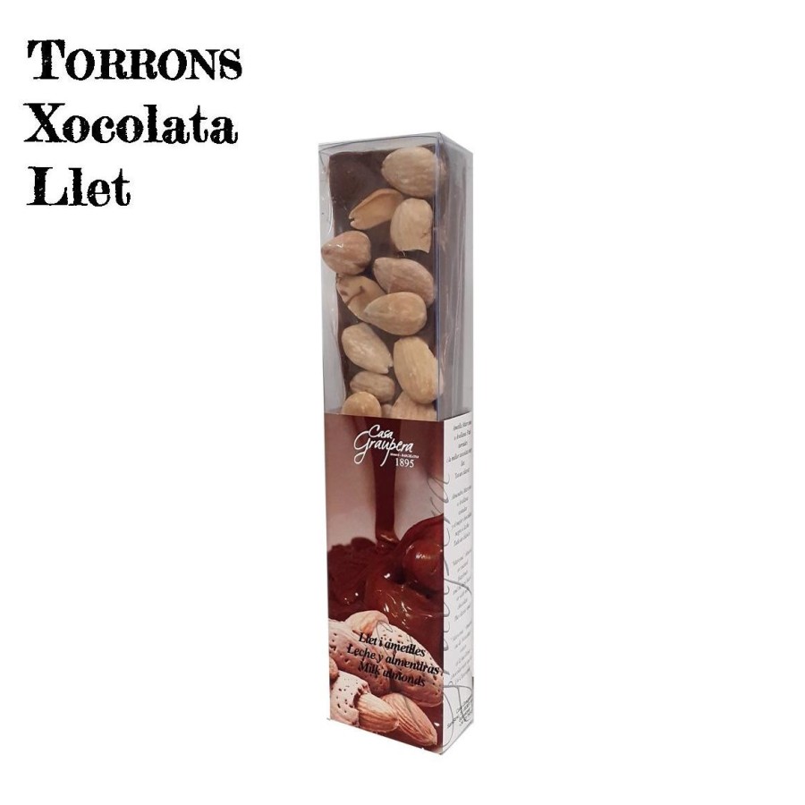 Turrón chocolate con leche y almendras - Pequeño Turrón chocolate con leche y almendras - Pequeño