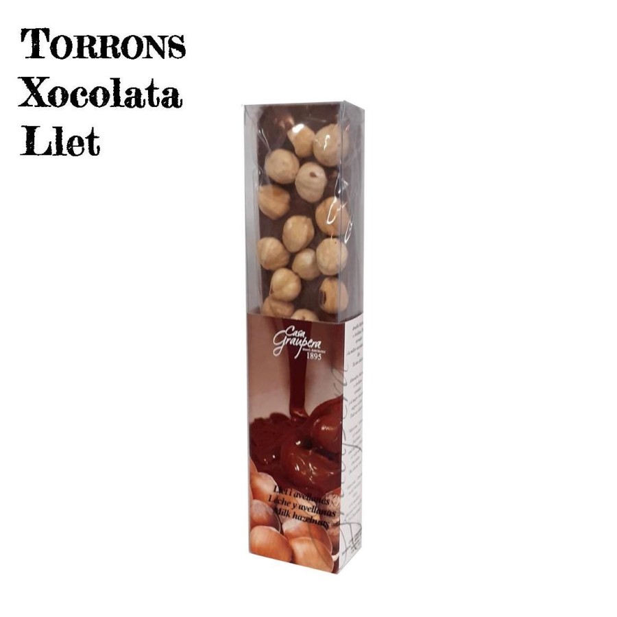 Turrón chocolate con leche y avellanas pequeño Turrón chocolate con leche y avellanas pequeño