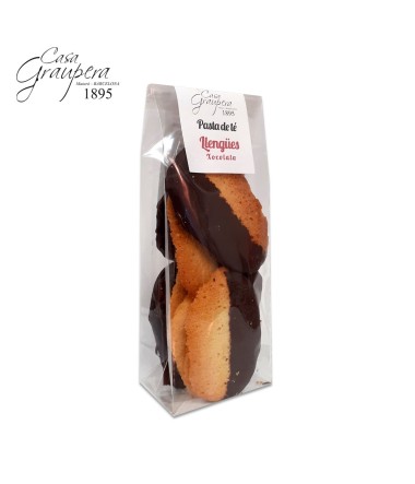 Llengues de vainilla amb xocolata - pasta de te