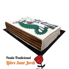 Pastel Libro Especial San Jordi - Yema